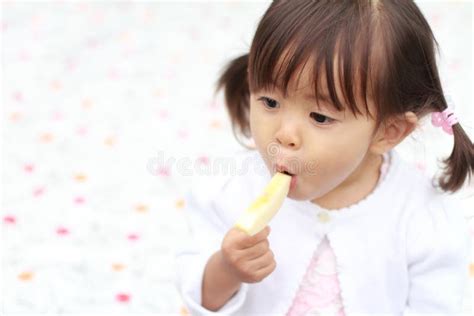 Japanese Girl Eating An Apple Stock Image Image Of Smile Female