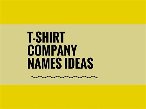 2023 T Shirt Business Names Ideas Generator Guide Tshirt