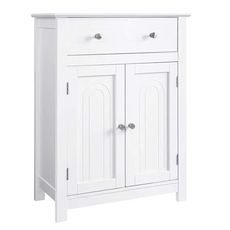 Bathroom storage cabinets offer a range many bathroom cabinets are available in a crisp white finish, but other popular colors. Vasagle BBC61WT Free Standing Bathroom Cabinet with Large ...