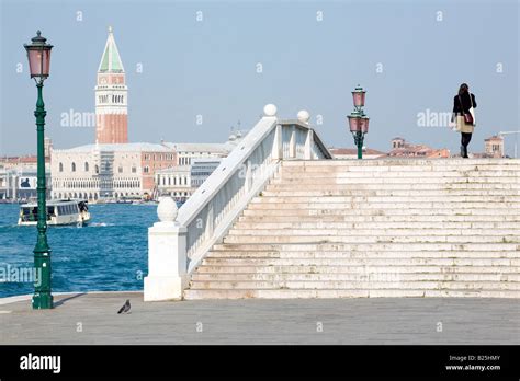 View Over The Canale Di San Marco From Giardini With The Campanile In Piazza San Marco In The
