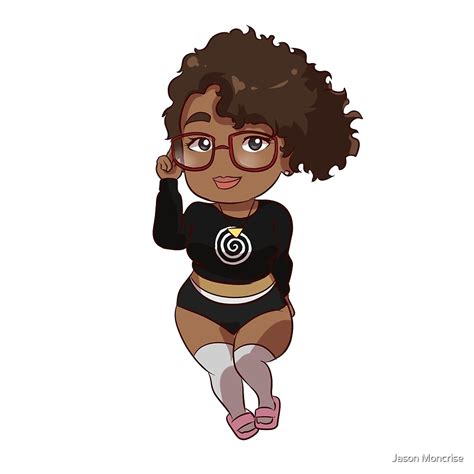 Black Girl Chibi By Jason Moncrise Redbubble