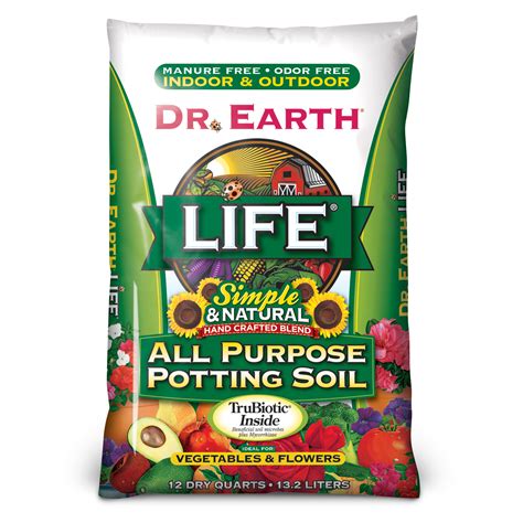 I added a bit of perlite (about 20%) moistened the mix and potted. Life®: All Purpose Potting Soil - Dr Earth