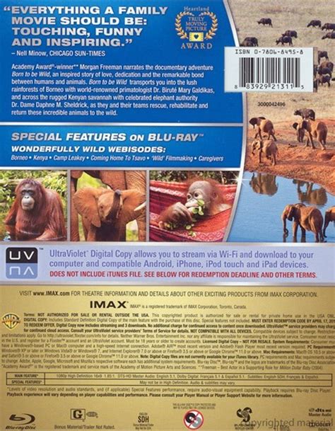 Imax Born To Be Wild Blu Ray Dvd Digital Copy Blu Ray 2011