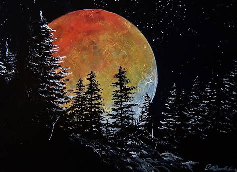Blood Moon Painting By Eugene Budden Pixels