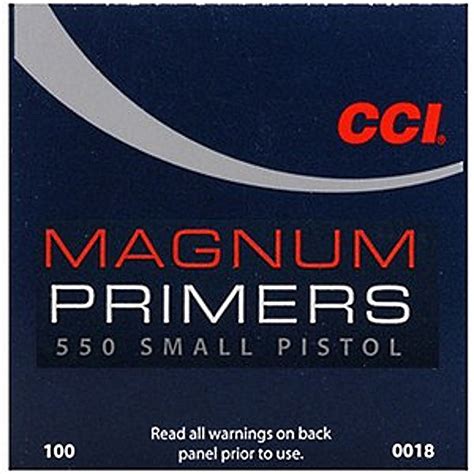 Cci Small Pistol Magnum Primers 550 Box Of 100 Click Click Boom