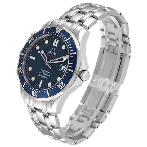 Omega Seamaster Bond 300m Co Axial Blue Dial Watch 22208000 At 1stdibs