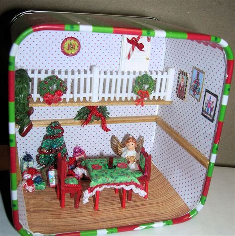 Thank you for viewing my channel. Christmas Roombox inside a Christmas Tin from Michael's ...