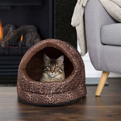 Petmaker Furry Canopy Pet Cat Bed Multi Color