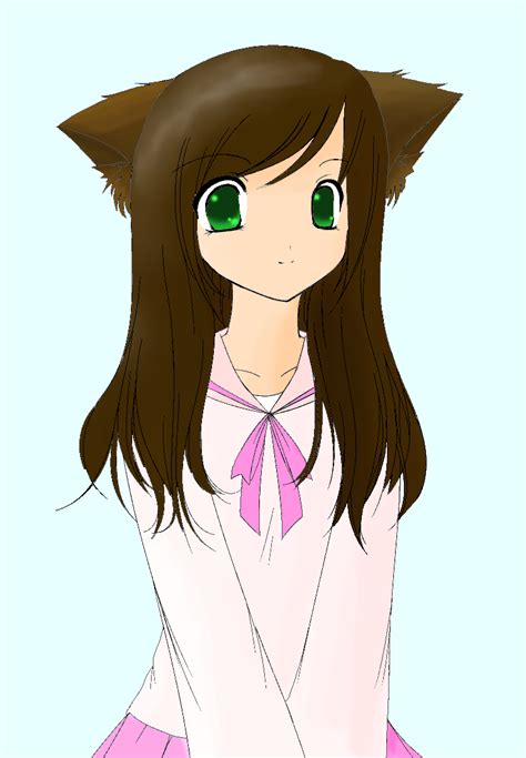 Lineart Cat Girl Colored By Tununias On Deviantart