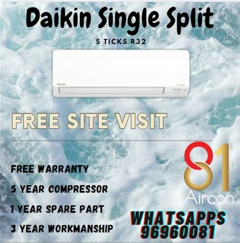 Daikin Single Split TV Home Appliances Air Conditioners Heating