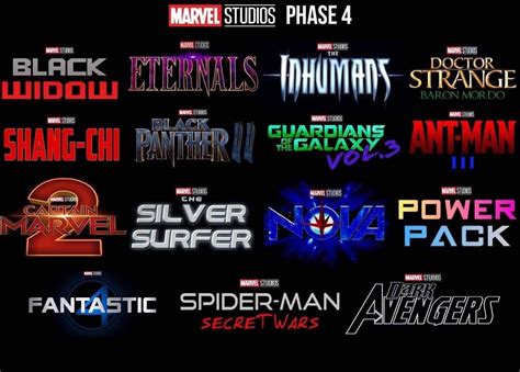 Fase 4 Da Marvel Studios Marvel Phases Marvel Upcoming Marvel Movies