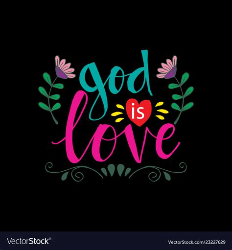 God Is Love Lettering Royalty Free Vector Image