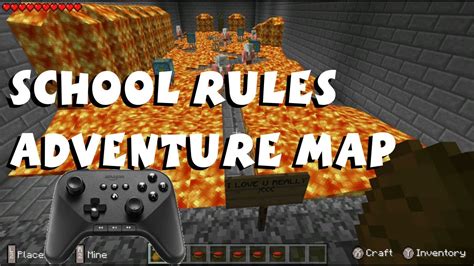 Minecraft Pocket Edition School Rules Adventure Map Youtube