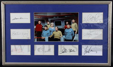 Sold Price † Star Trek 1966 Central Eight Main Cast Autographs From