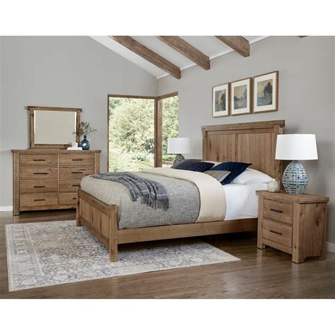 Vaughan Bassett Yellowstone 782 558 855 922 Transitional Rustic Queen Dovetail Bed Value City