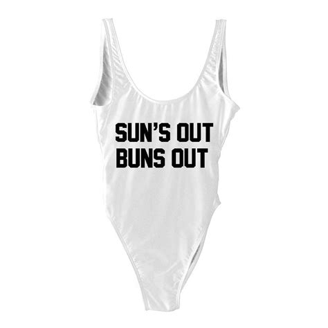 Suns Out Buns Out Swimsuit Bachelorette Bathing Suit Etsy