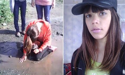 Russian School Bullies Force Girl To Drink Puddle Water For Being Too Pretty Daily Mail Online