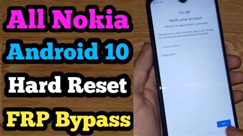 All Nokia Android Hard Reset Bypass FRP Google Account Nokia All New Modele YouTube