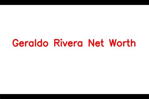 Geraldo Rivera Net Worth Details About Fox Salary Assets Home News