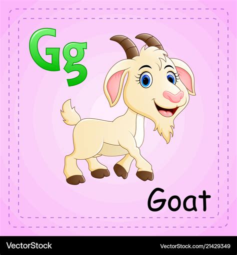 Animals Alphabet G Is For Goat Royalty Free Vector Image
