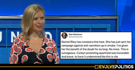Rachel Riley Slammed After Erasing Anti Apartheid Message To Label Jeremy Corbyn A Racist