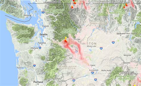 Fire Map In Washington State World Map