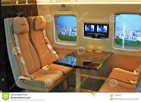 Seat Rows In A Luxury Helicopter Cabin Editorial Photography Image Of