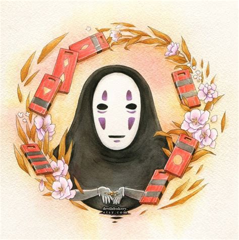Spirited Away No Face 11x11 Inch Print Etsy