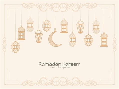 Fundo De Saudação Do Festival Islâmico Tradicional Ramadan Kareem