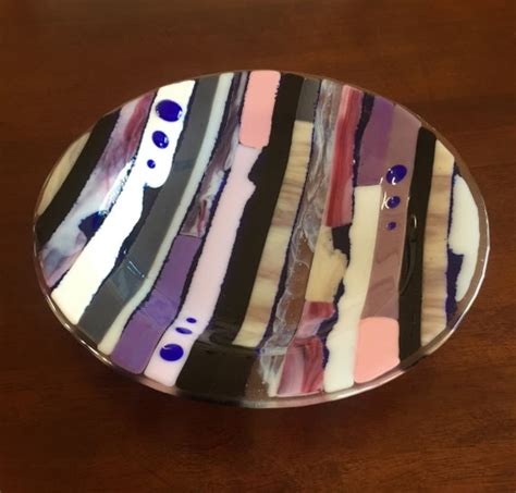 Fused Glass Plate 12 Inch Etsy