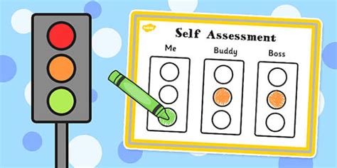 Child Self Assessment Sheet Traffic Lights Self Assessment