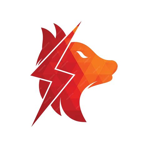Premium Vector Thunder Wolf Logo Design Power Wild Animal And Energy