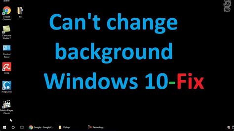 How To Fix Cant Change Desktop Background In Windows 10 Youtube