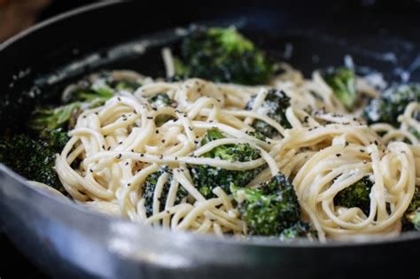 Linguine With Roasted Broccoli Pine Nuts And Goat Cheese