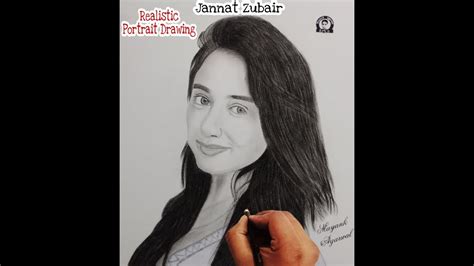Jannat Zubair Rahmani Realistic Portrait Drawing Youtube