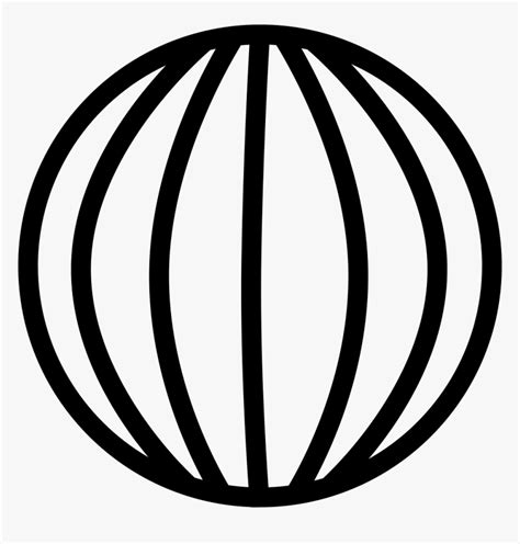 Earth Globe With Vertical Lines Grid Vertical Line In Globe Hd Png