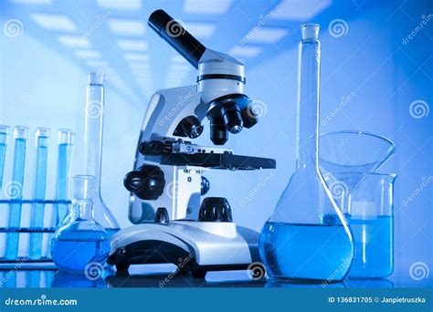 Laboratory Equipment Lots Of Glass Filled Stock Image Image Of Fluid