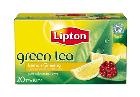 Lipton Green Tea Lemon Ginseng 20 Ct Green Tea Flavored