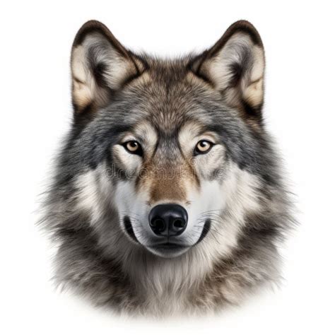 Hyper Realistic Wolf Portrait In 8k Ultra Hd Resolution Stock