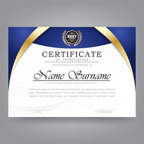 Premium Vector Certificate Of Appreciation Modern Template
