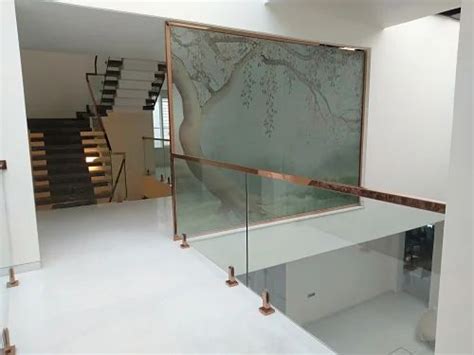 12mm Toughened Glass Railing With Pvd Cotting For Home And Hotel At Rs