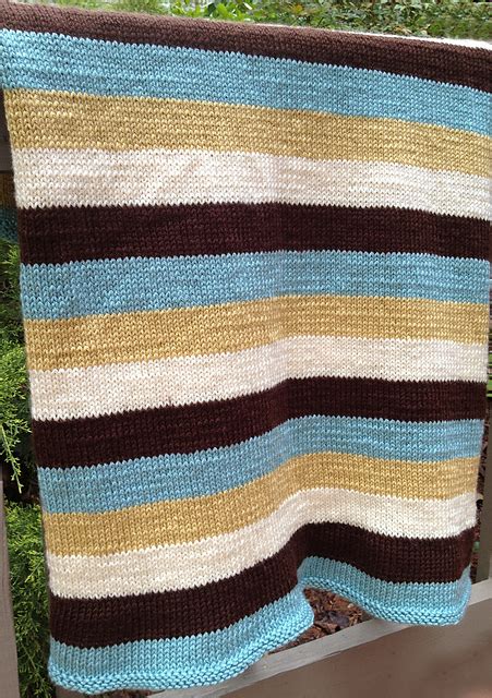 Ravelry Striped Afghan Pattern By Authentic Knitting Board