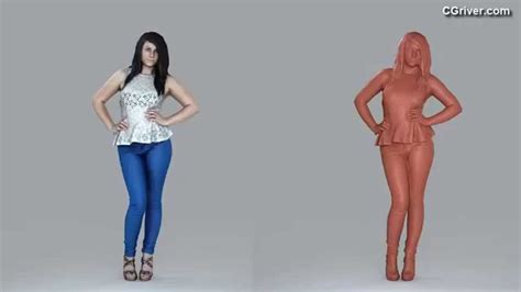 3d Human Model Realistic Young Female For 3ds Max Cinema 4d Sketchup