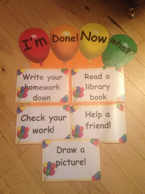 Early Finishers Check List Balloon Theme 2nd Class Early Finishers Now What Library Books