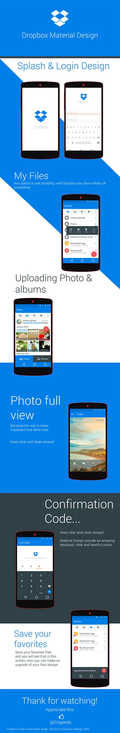 Dropbox Material Design 2014 on Behance | Android material design, Material design, Google ...