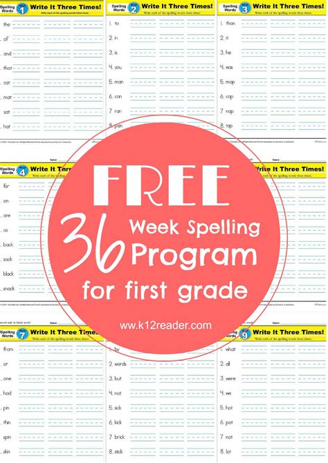 grade spelling words  st grade weekly list