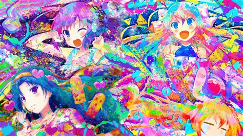 Colorful Anime Girl Wallpapers On Wallpaperdog