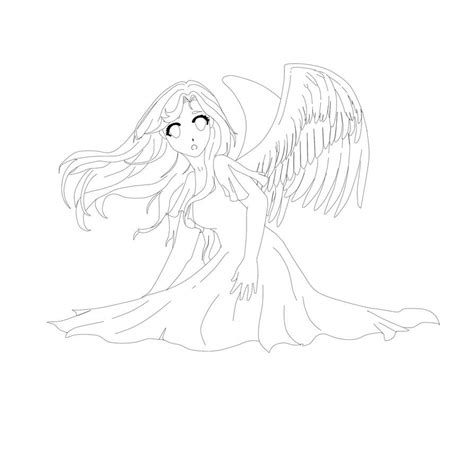 Angel Lineart By Scarletlipped Babe On Deviantart