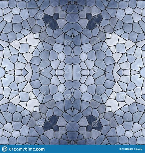 Mosaic Kaleidoscope Seamless Texture Background Blue Gray Slate