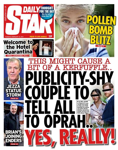 Daily Star Front Page 16th Of February 2021 Tomorrows Papers Today